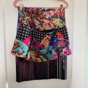 Clover Canyon Asian Fan Print skirt and top set